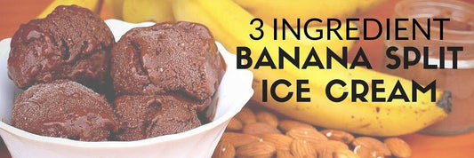 3 Ingredient Banana Split Ice Cream